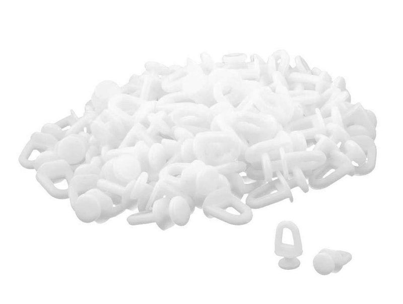 Luomorgo 23mm/0.91 inch Length White Plastic Curtain Track Carrier Glide Rollers 50Pcs - Image 1